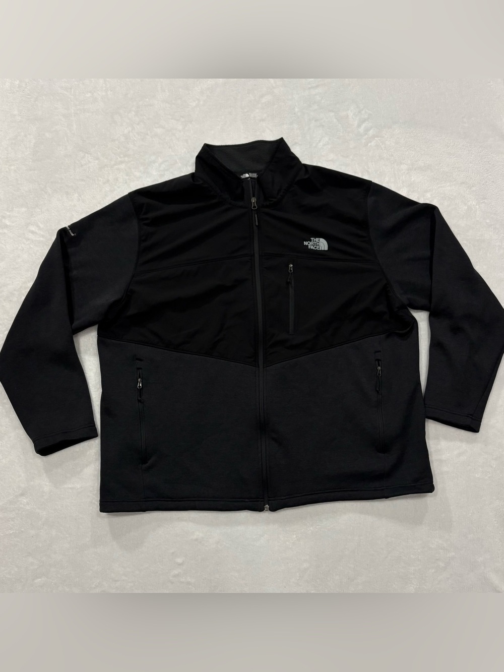 The North Face Black Full Zip Fleece Lined Jacket w/ GAF Logo Men's Size XXXL